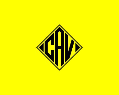 CAV logo tasarım vektör şablonu. CAV