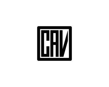 CAV logo tasarım vektör şablonu. CAV