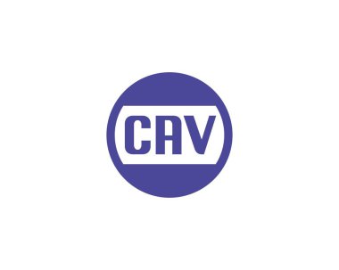CAV logo tasarım vektör şablonu. CAV