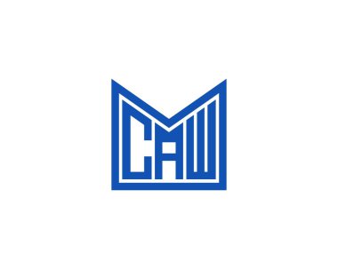 CAW logo tasarım vektör şablonu. CAW