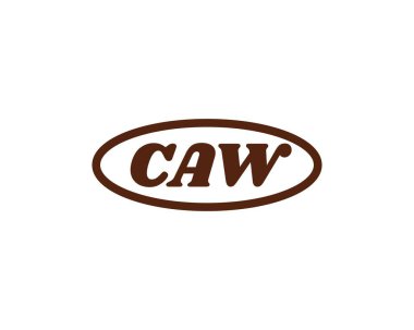 CAW logo tasarım vektör şablonu. CAW