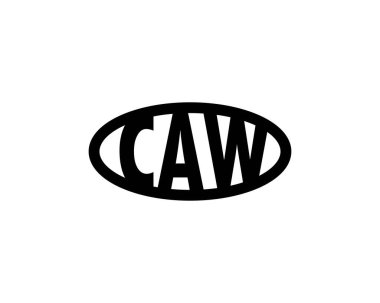 CAW logo tasarım vektör şablonu. CAW