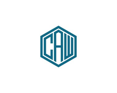CAW logo tasarım vektör şablonu. CAW