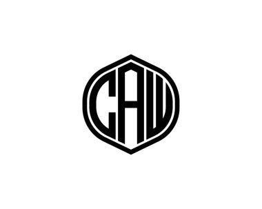 CAW logo tasarım vektör şablonu. CAW