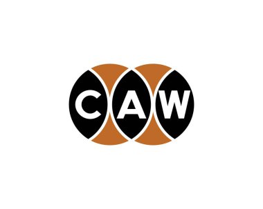 CAW logo tasarım vektör şablonu. CAW