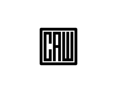 CAW logo tasarım vektör şablonu. CAW