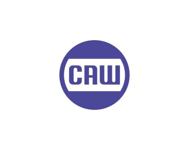 CAW logo tasarım vektör şablonu. CAW