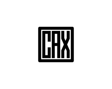 CAX Logo tasarım vektör şablonu. CAX