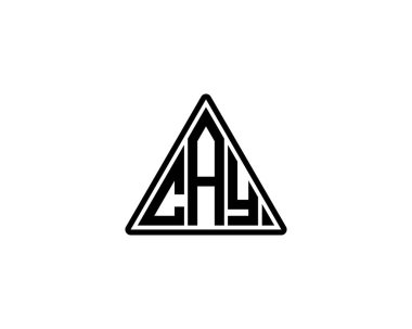 CAY logo tasarım vektör şablonu. CAY