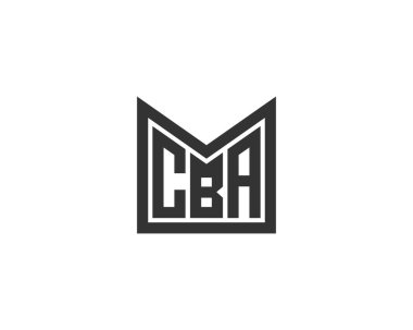 CBA logo tasarım vektör şablonu. CBA