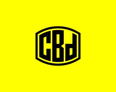 CBD logo tasarım vektör şablonu. CBD