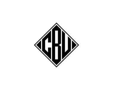 CBU logo tasarım vektör şablonu. CBU