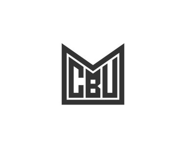 CBU logo tasarım vektör şablonu. CBU