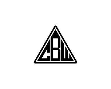 CBW logo tasarım vektör şablonu. CBW