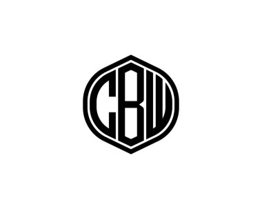 CBW logo tasarım vektör şablonu. CBW