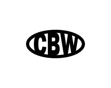 CBW logo tasarım vektör şablonu. CBW