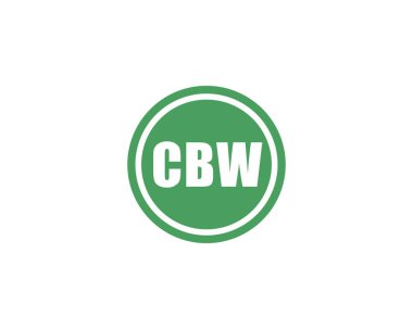 CBW logo tasarım vektör şablonu. CBW