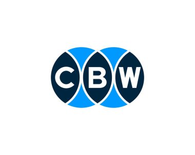 CBW logo tasarım vektör şablonu. CBW