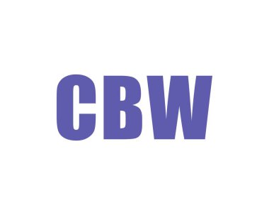 CBW logo tasarım vektör şablonu. CBW