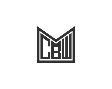 CBW logo tasarım vektör şablonu. CBW