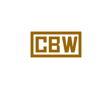 CBW logo tasarım vektör şablonu. CBW