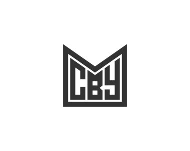 CBY logo tasarım vektör şablonu. CBY