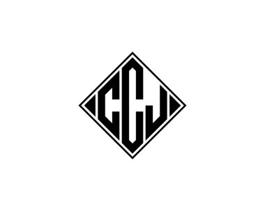 CCJ logo tasarım vektör şablonu. CCJ