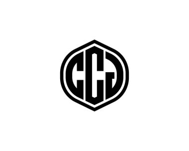 CCJ logo tasarım vektör şablonu. CCJ