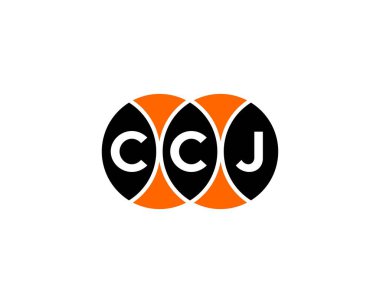 CCJ logo tasarım vektör şablonu. CCJ