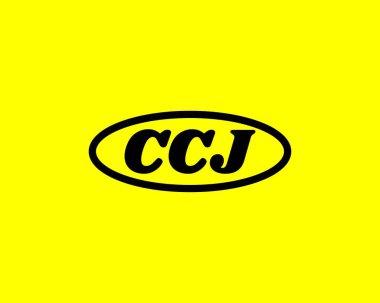 CCJ logo tasarım vektör şablonu. CCJ