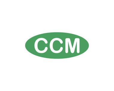 CCM Logo tasarım vektör şablonu. CCM