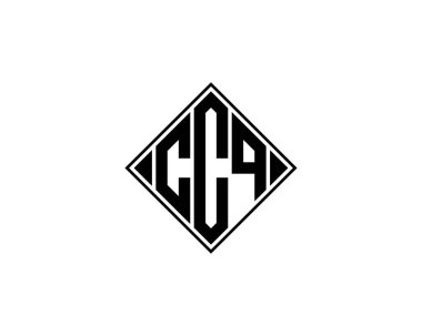 CCQ Logo tasarım vektör şablonu. CCQ