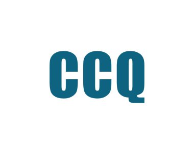 CCQ Logo tasarım vektör şablonu. CCQ