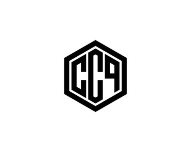 CCQ Logo tasarım vektör şablonu. CCQ