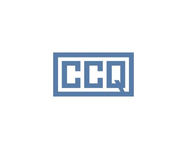 CCQ Logo tasarım vektör şablonu. CCQ