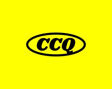 CCQ Logo tasarım vektör şablonu. CCQ