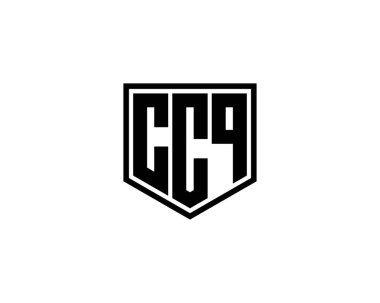 CCQ Logo tasarım vektör şablonu. CCQ
