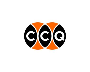 CCQ Logo tasarım vektör şablonu. CCQ