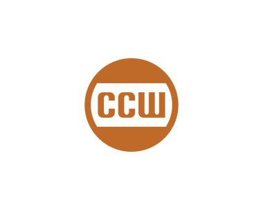 CCW logo tasarım vektör şablonu. CCW
