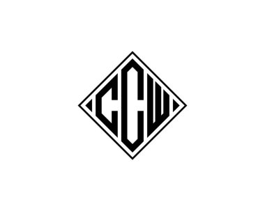 CCW logo tasarım vektör şablonu. CCW