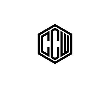 CCW logo tasarım vektör şablonu. CCW