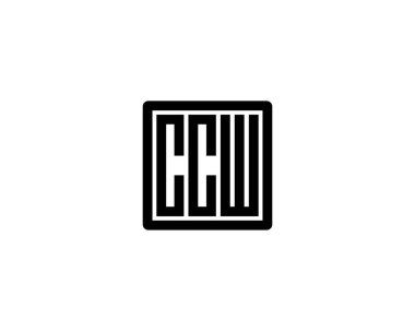 CCW logo tasarım vektör şablonu. CCW