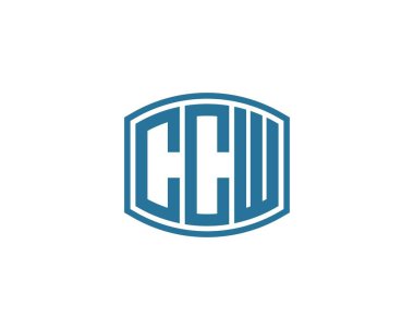 CCW logo tasarım vektör şablonu. CCW