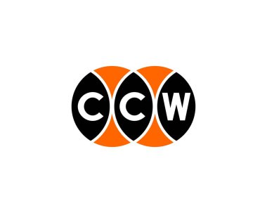 CCW logo tasarım vektör şablonu. CCW