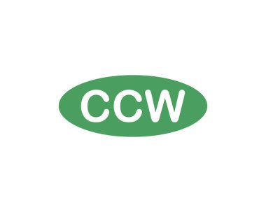 CCW logo tasarım vektör şablonu. CCW