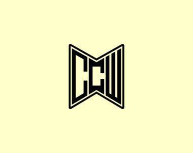 CCW logo tasarım vektör şablonu. CCW