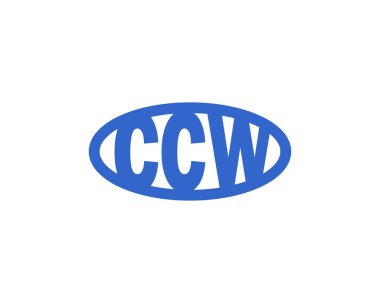 CCW logo tasarım vektör şablonu. CCW