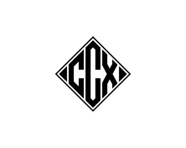 CCX Logo tasarım vektör şablonu. CCX