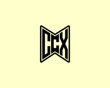 CCX Logo tasarım vektör şablonu. CCX