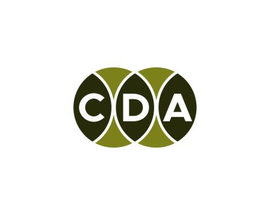 CDA logo tasarım vektör şablonu. CDA
